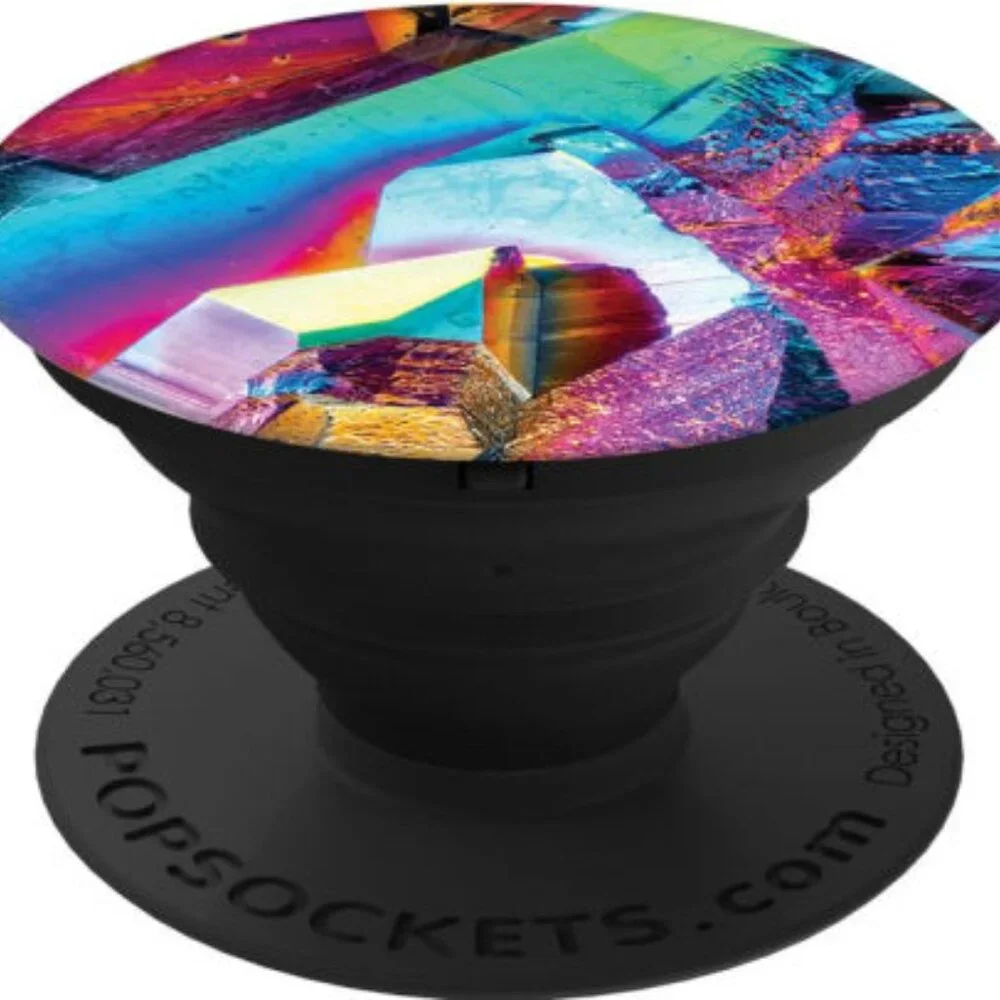 Rainbow Gem Gloss Popsockets Single Grip & Stand Phones and Tablet Holder